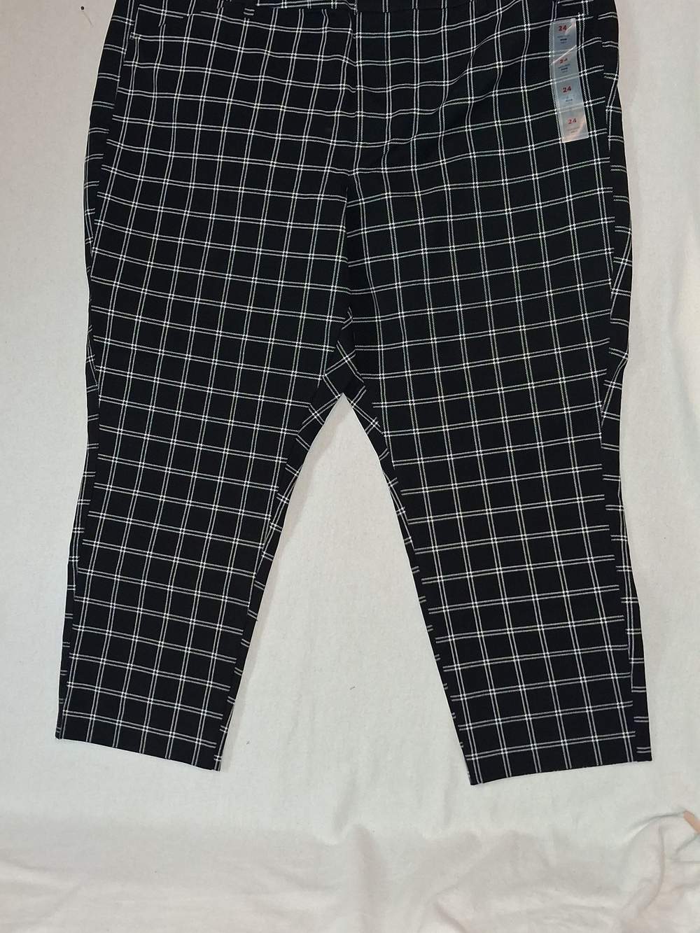 Old Navy Black Windowpane Pixie Ankle Pants